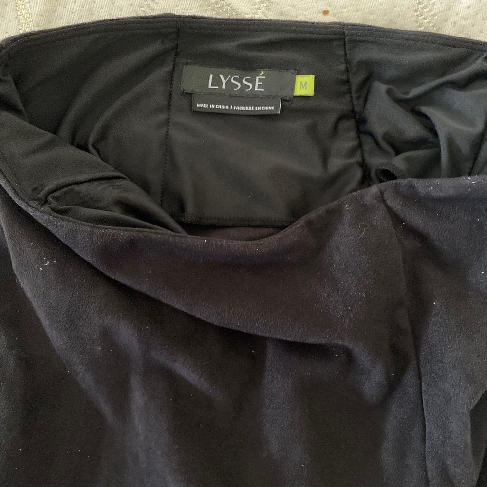 Lysse Brand Black Faux Suede Leggings Sz. M - Picture 2 of 5
